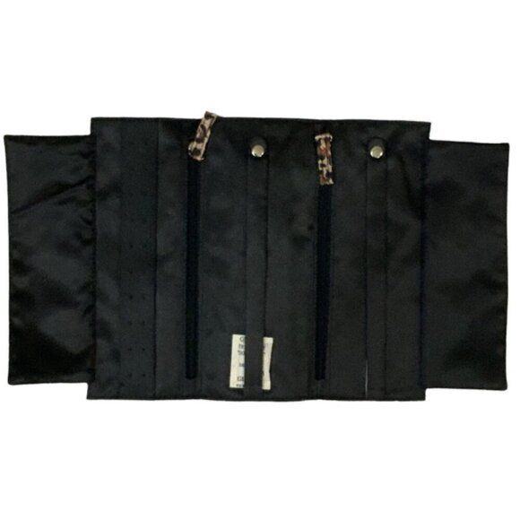 Jewelry Organizer Leopard Animal Print Travel Case Satin Brown Black Multicolor - Picture 2 of 16